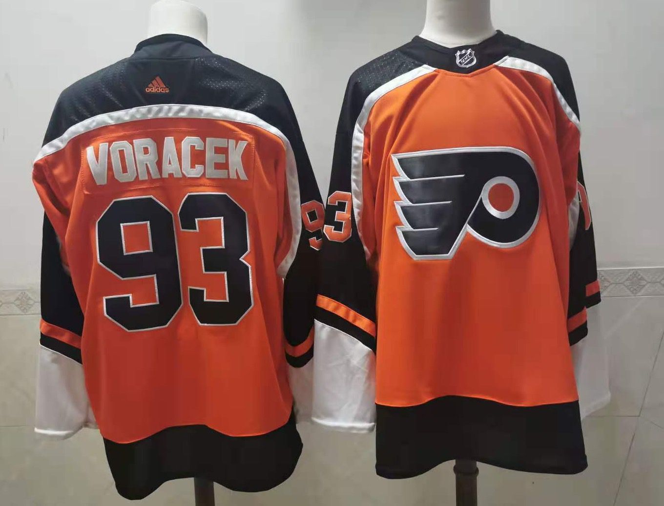 Men's Philadelphia Flyers Jakob Voracek #93 Orange Jersey